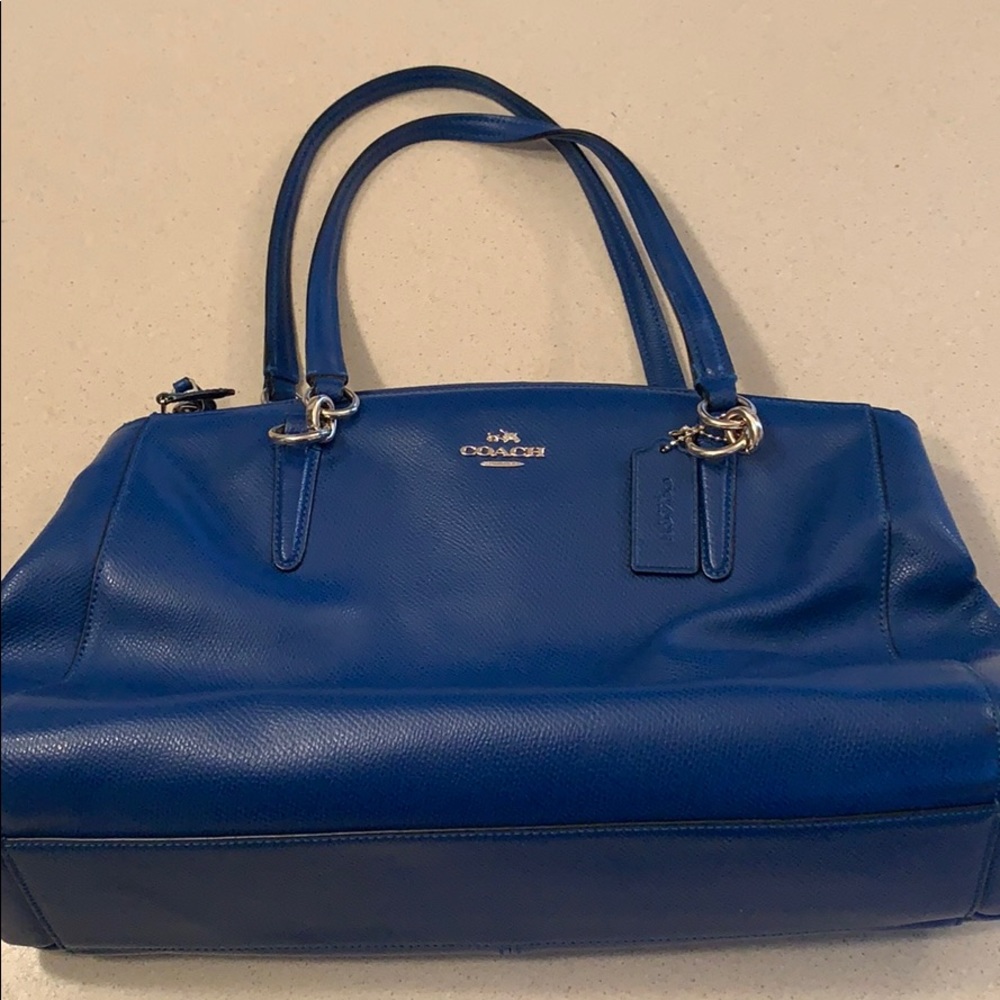 Coach shoulder bag. Gorgeous blue color!
